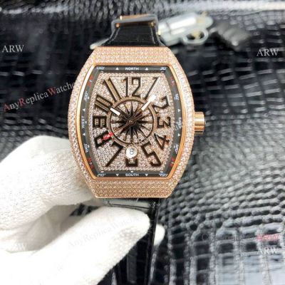Perfect Swiss Franck Muller Iced Out Franck Muller Vanguard Yachting ...